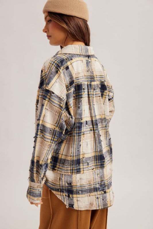 HT Distressed Plaid BD