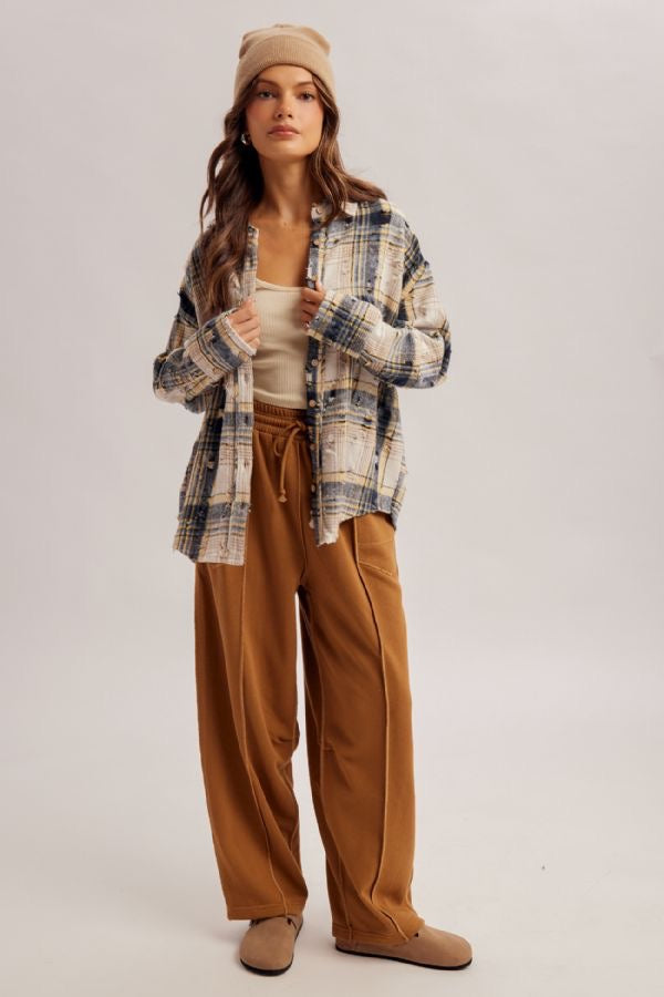 HT Distressed Plaid BD