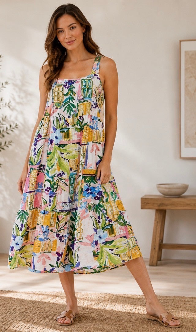 CC Pattern Maxi Dress
