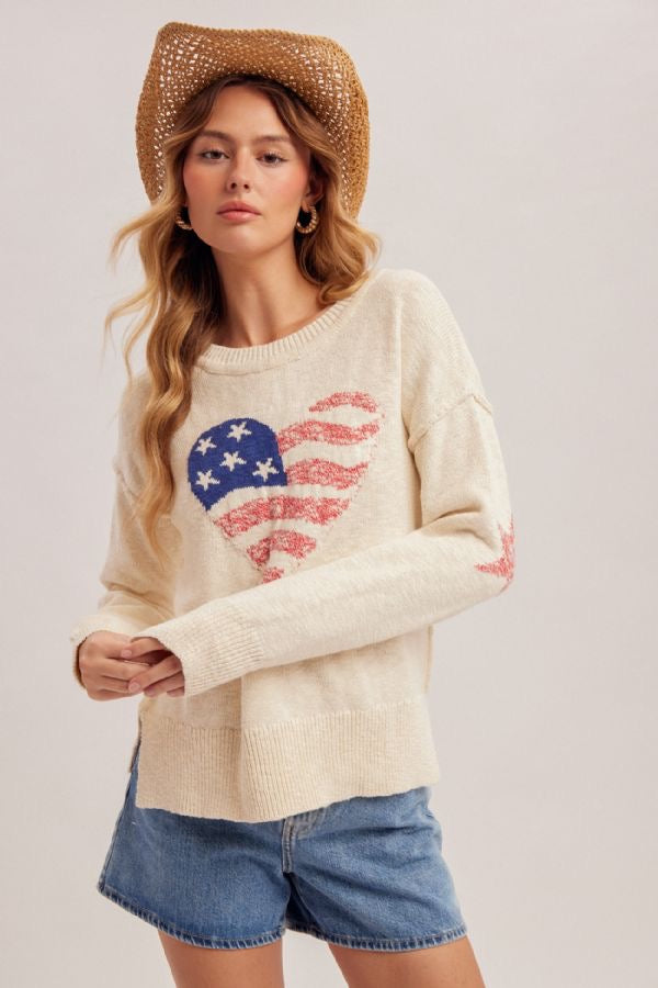 HT Flag Printed Sweater