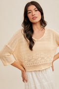 HT Scallop Edge Crop Sweater