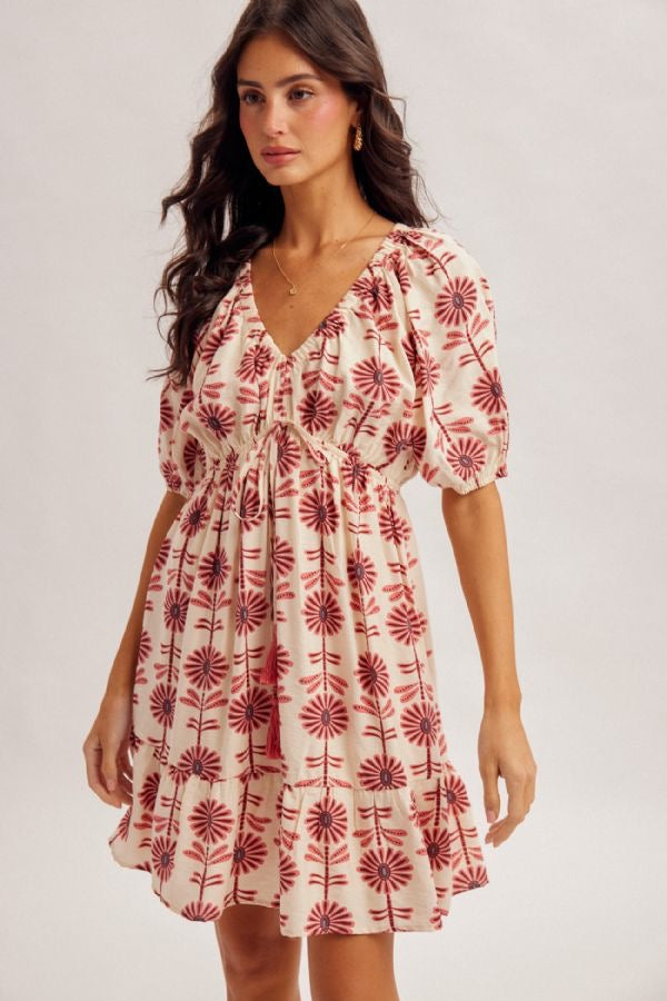 HT Flower Print Mini Dress