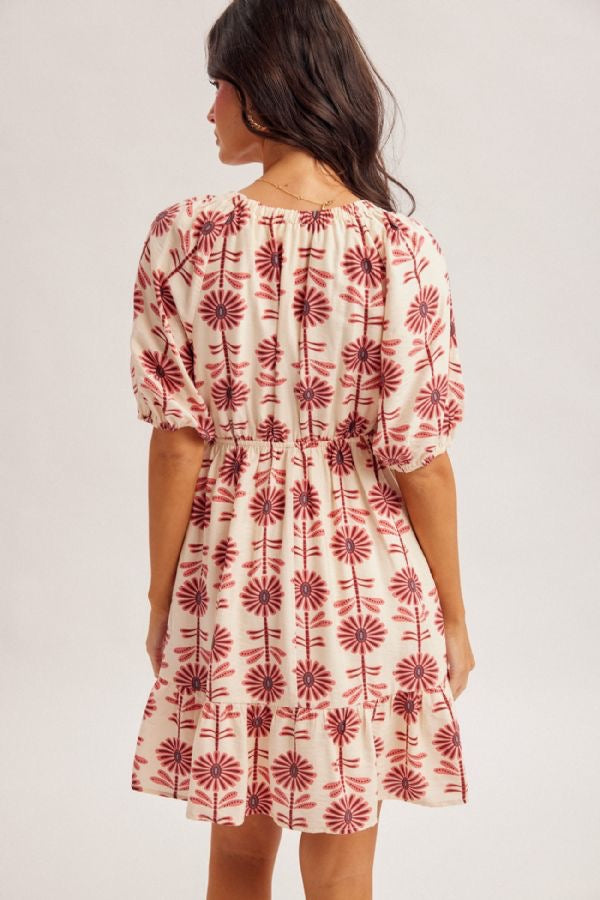 HT Flower Print Mini Dress