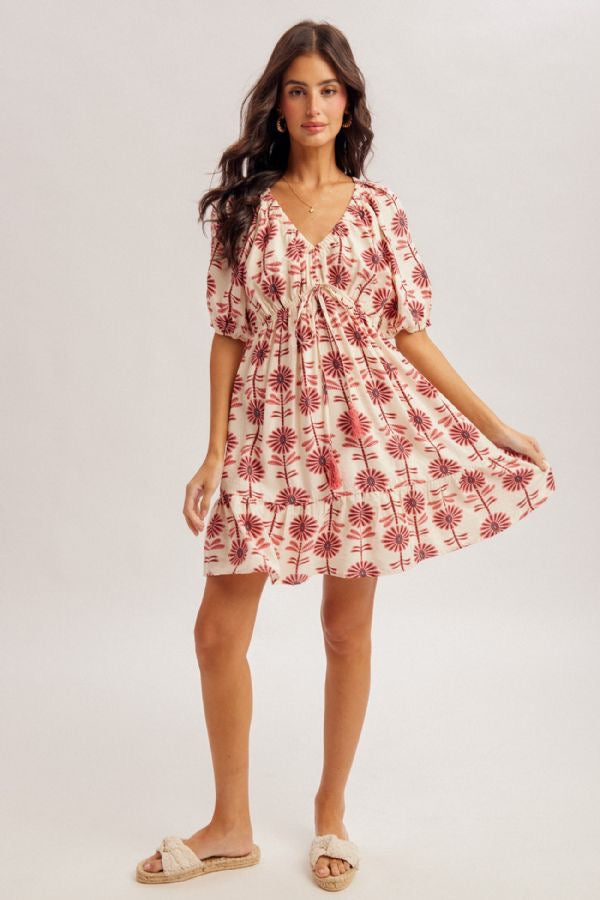 HT Flower Print Mini Dress