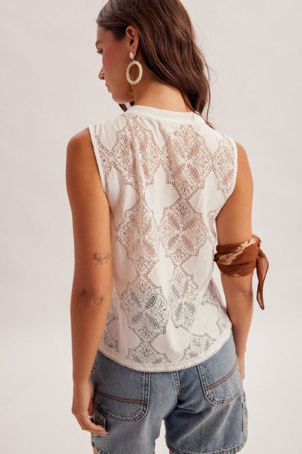 HT BD Lace Tank Top