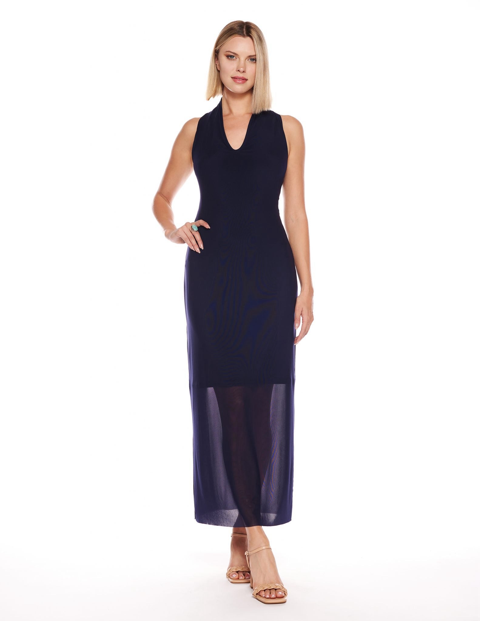 DV Vodka Navy Mesh Dress
