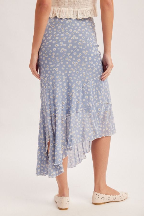 HT Asym Daisy Mesh Skirt