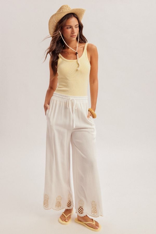 HT Pineapple Embro Pant