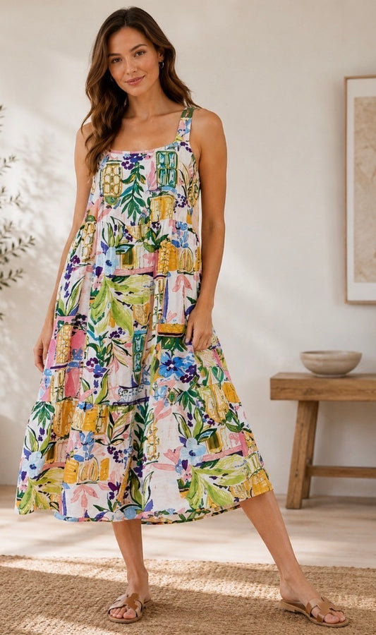 CC Pattern Maxi Dress
