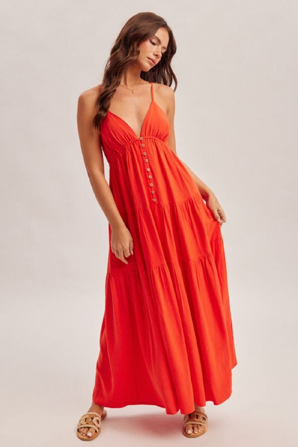 HT VN Tiered Maxi Dress