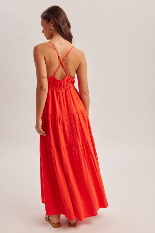 HT VN Tiered Maxi Dress