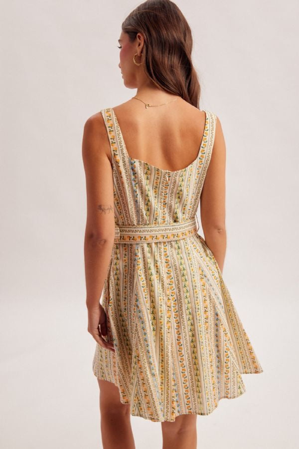 HT Print Fit-And-Flare Dress