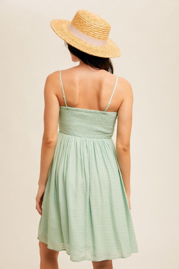 HT Smocked Babydoll Dress