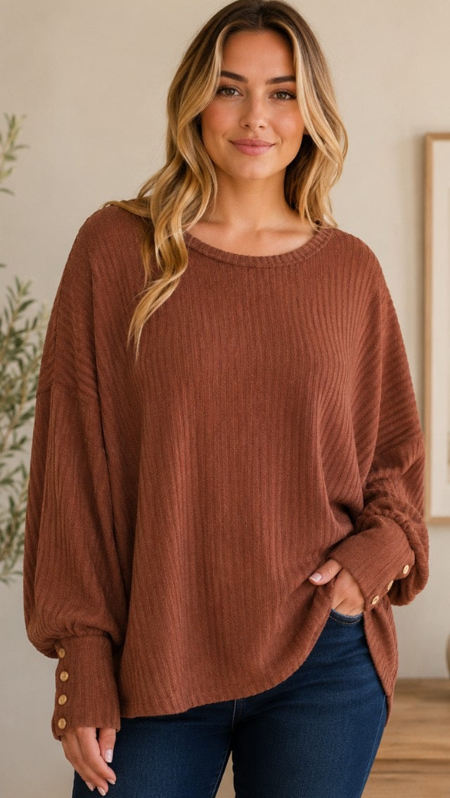 CC Bttn Slve Top