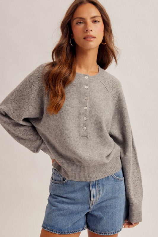 HT Lace Sleeve Henley